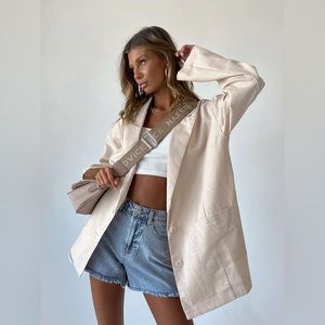 PRINCESS POLLY Amber oversized linen blazer